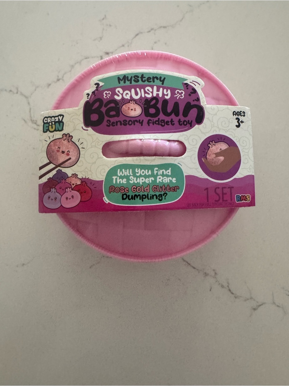 RMS Bao Bun Sensory Fidget Toy - Pink Mystery dumpling